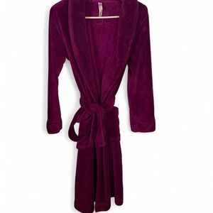 Gilligan & O'Malley Robe - Women - S/M - Purple - Plush Fleece Lounge